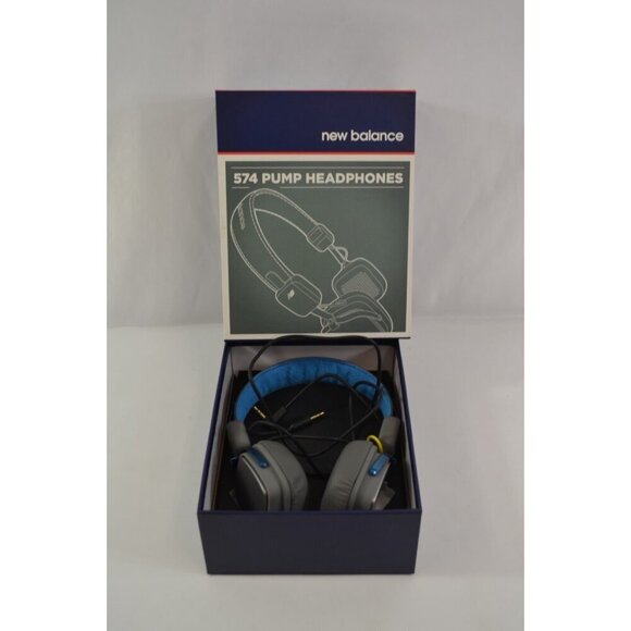 New Balance 574 Pump Headphones Gray On Ear Wireless w/ Earpiece Controls & Box - Picture 8 of 11